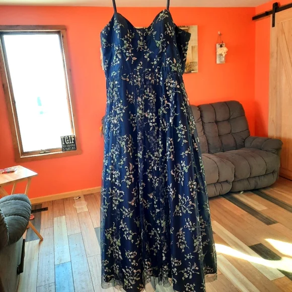 90s power dressing Blondie Nites 5426BN Long Prom Dress Black / 5 main image 1